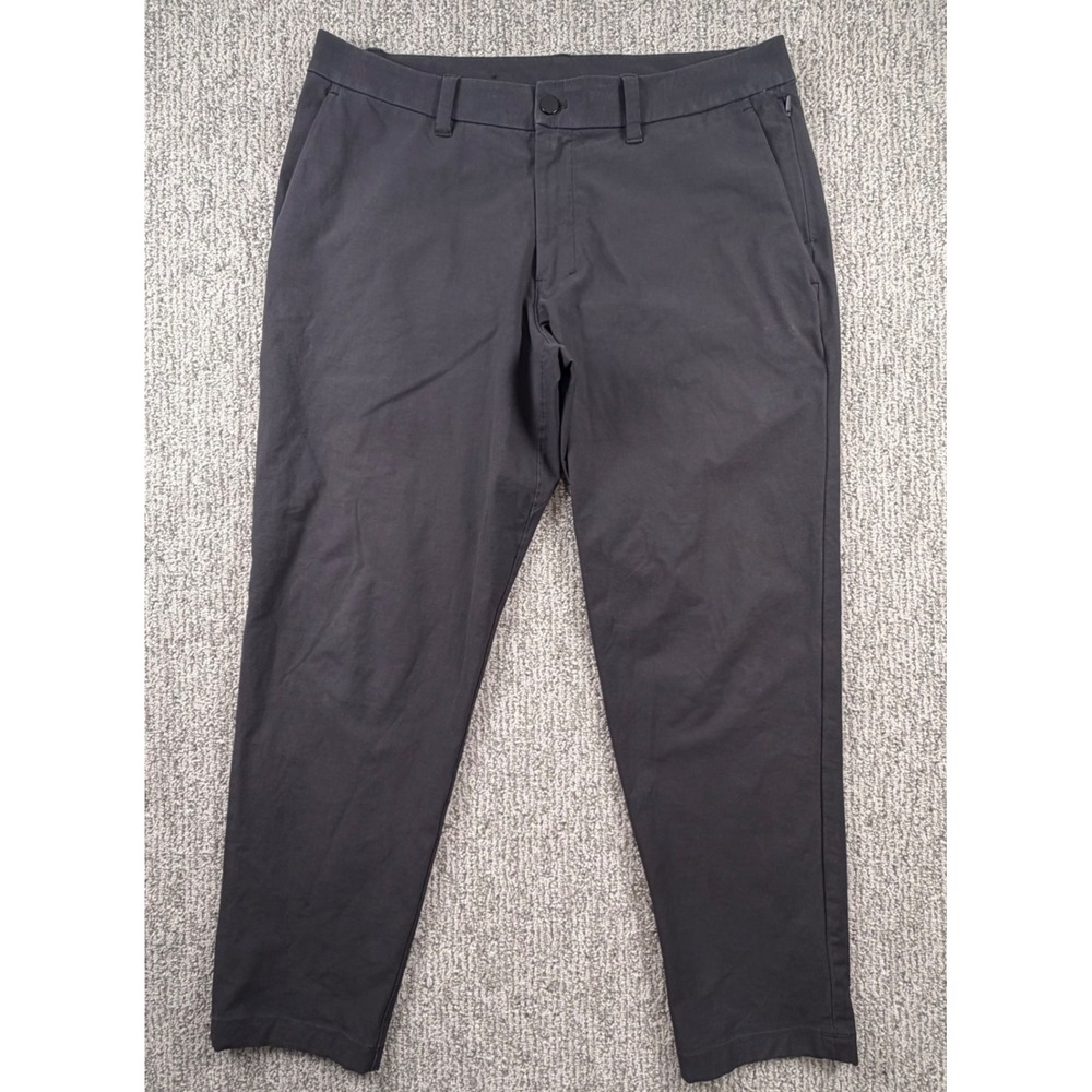 Lululemon Commission Pant Men 34 (36x29) Grey Classic Fit Cotton Blend LM5B87S